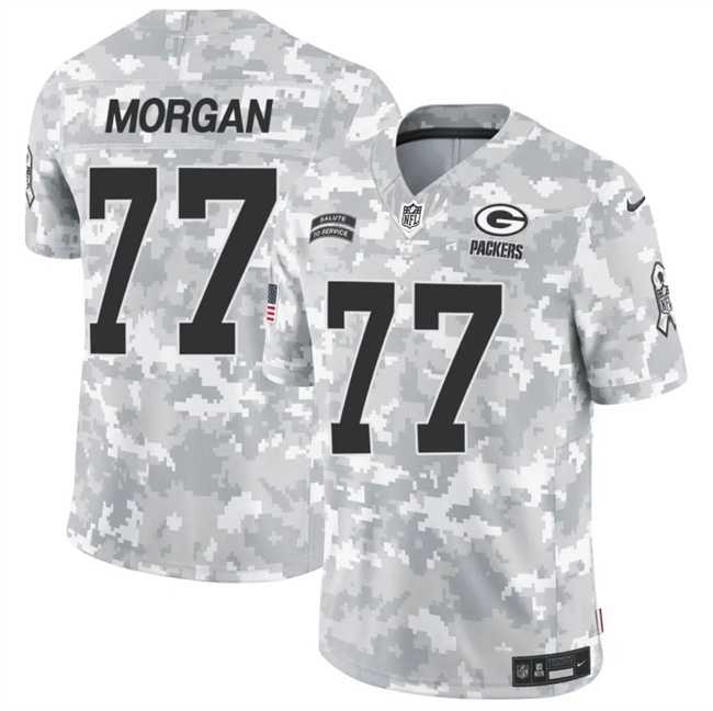 Men%27s Green Bay Packers #77 Jordan Morgan 2024 F.U.S.E Arctic Camo Salute To Service Limited Stitched Football Jersey Dzhi->green bay packers->NFL Jersey